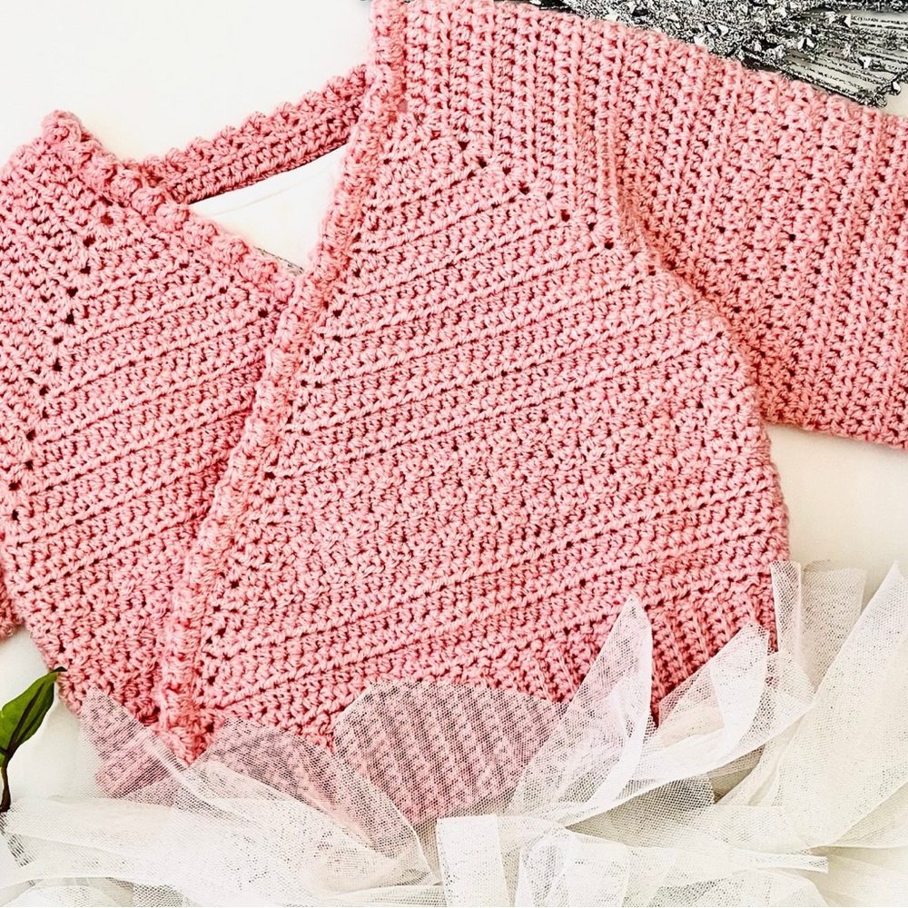 Pink Knitted Kids Sweater